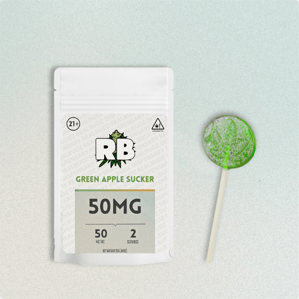 50MG Infused Suckers | Flavors - Green Apple image