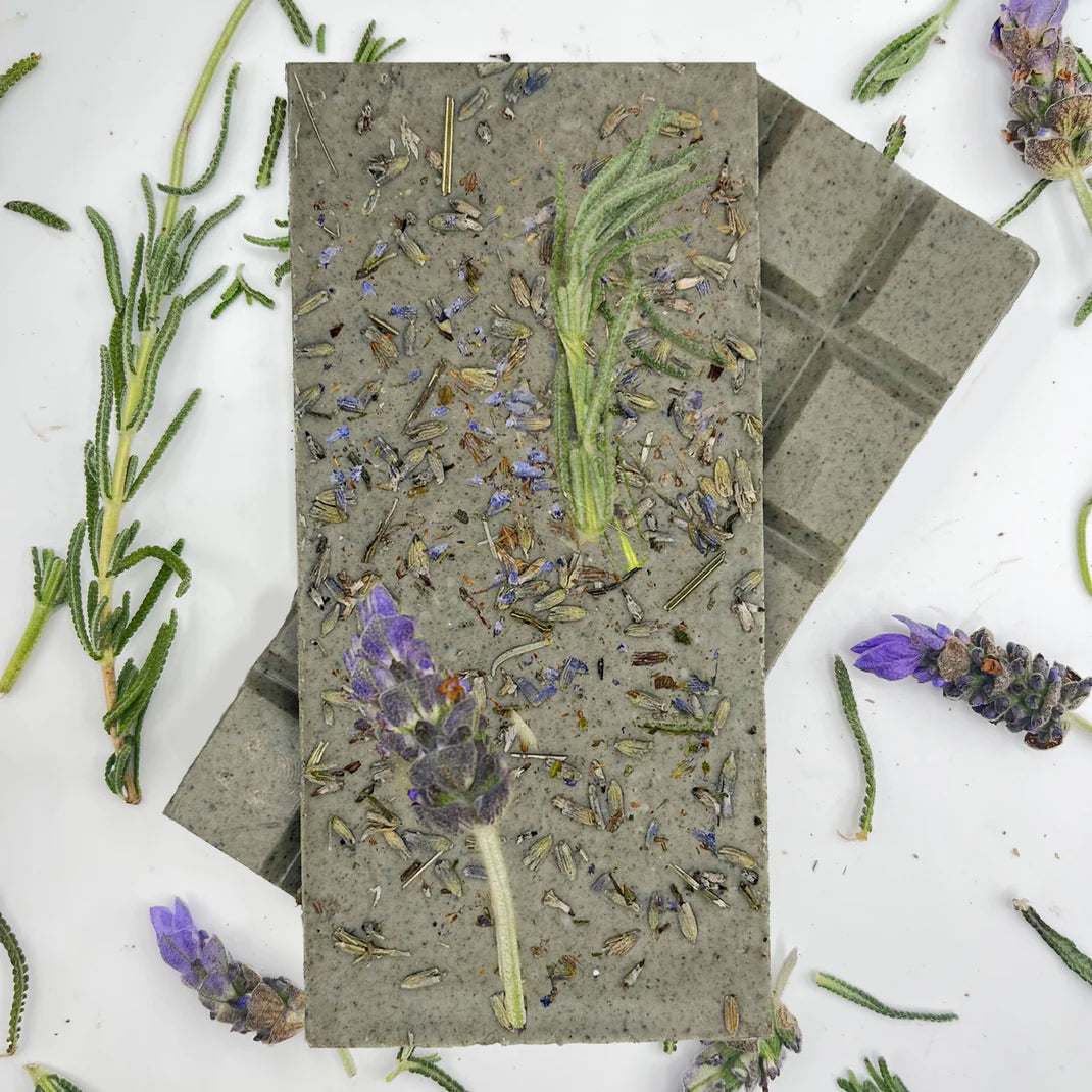 Magic Mushroom Chocolate Bar - Lavender White Chocolate