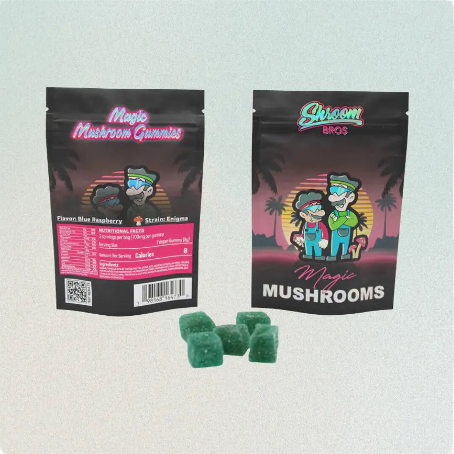 5 Pack Magic Mushroom Gummies | Blue Raspberry – Realbudz